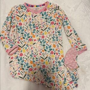 Magnetic Me Floral and Insect Print Footies